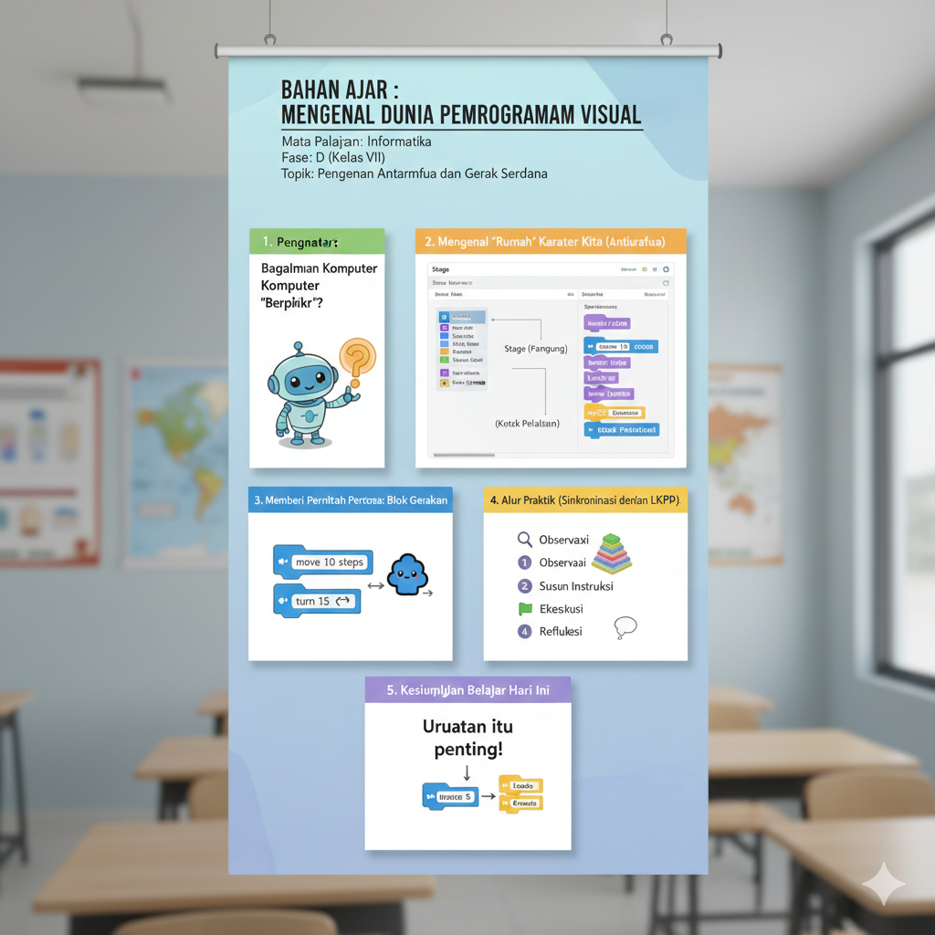 Materi Informatika Kelas 7  : Bab 8 Algoritma dan Pemrogrman